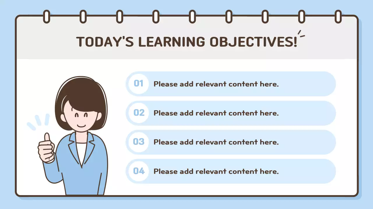 블루 심플 스터디 가이드 프레젠테이션