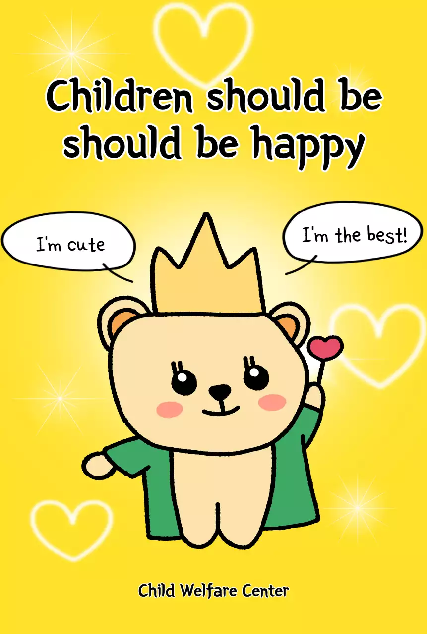 Pusat kesejahteraan anak yang cerah dan menyenangkan dengan karakter-karakter lucu