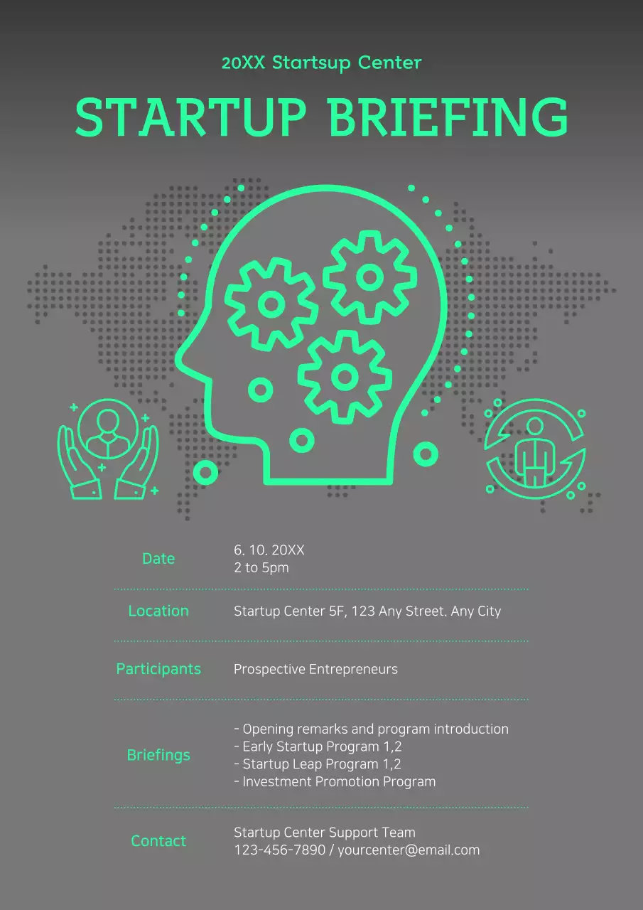 Neon Modern Startup Event Announcement Poster