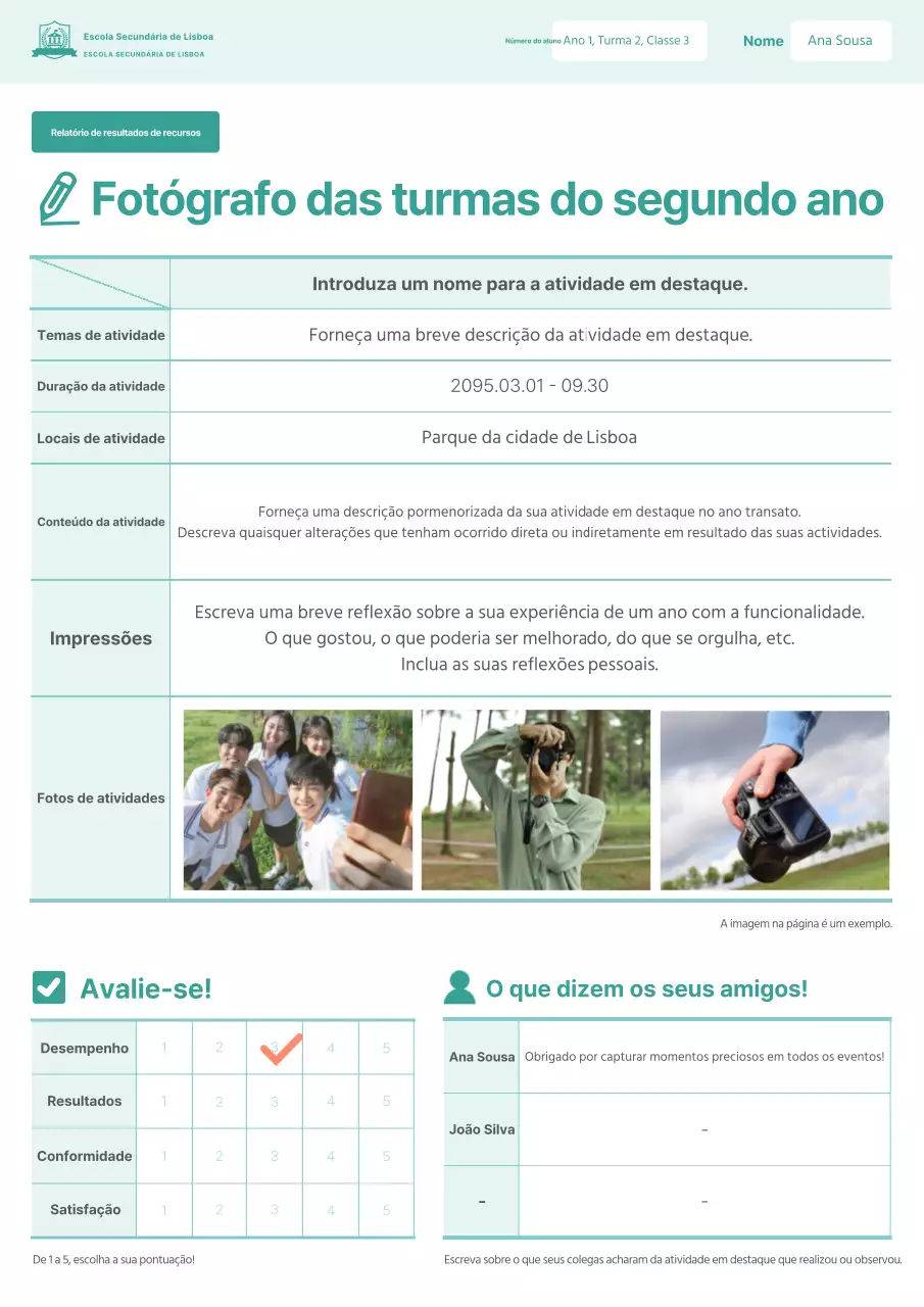 Folha de actividades simples em branco e menta para a sala de aula plano de aula