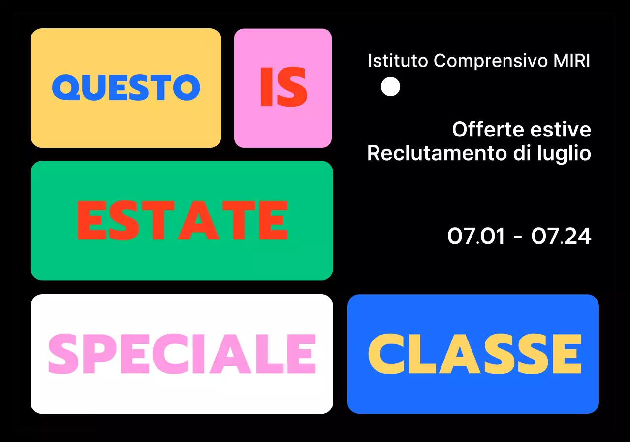 Disegni con riquadri di colore diverso per evidenziare le frasi