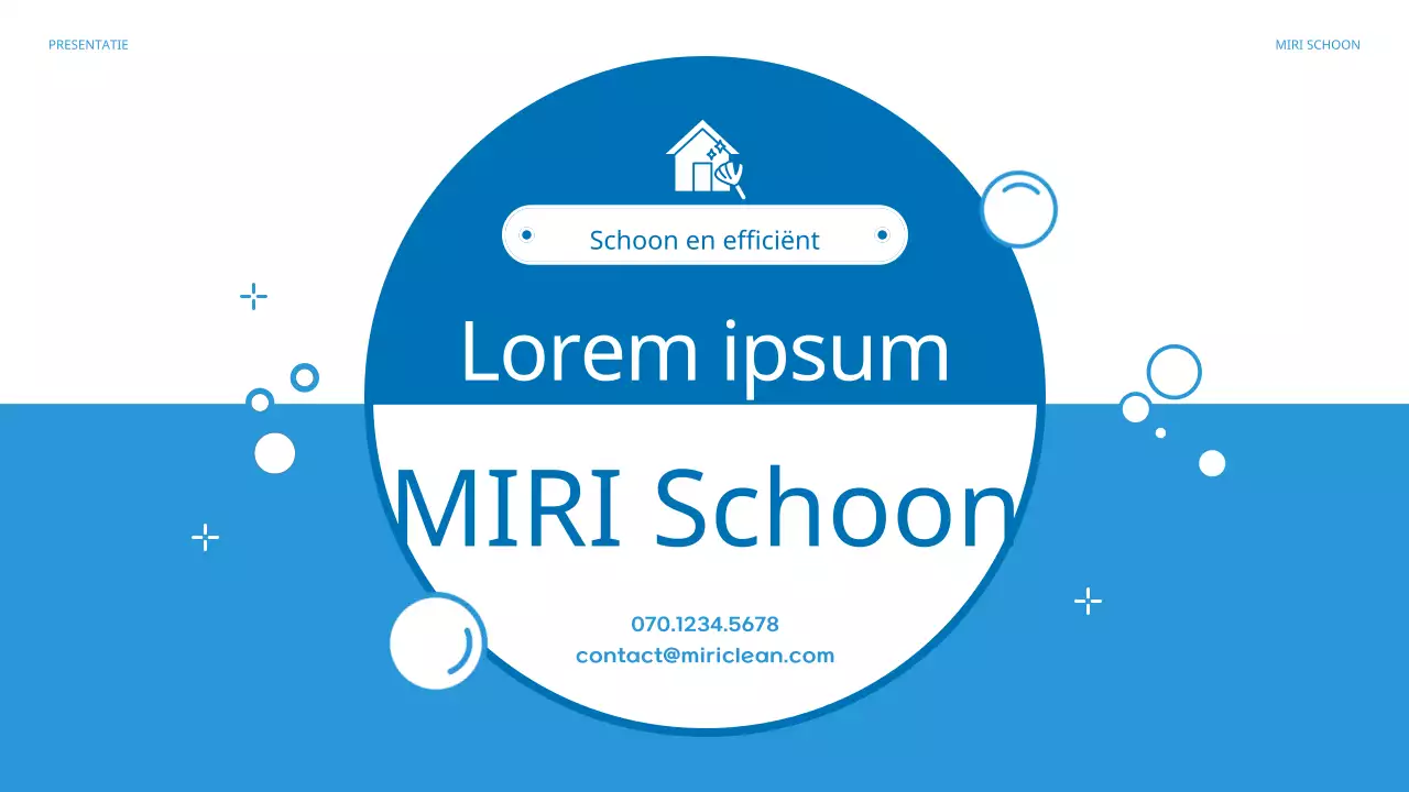 Introductie van Blue's mooie schoonmaakbedrijf