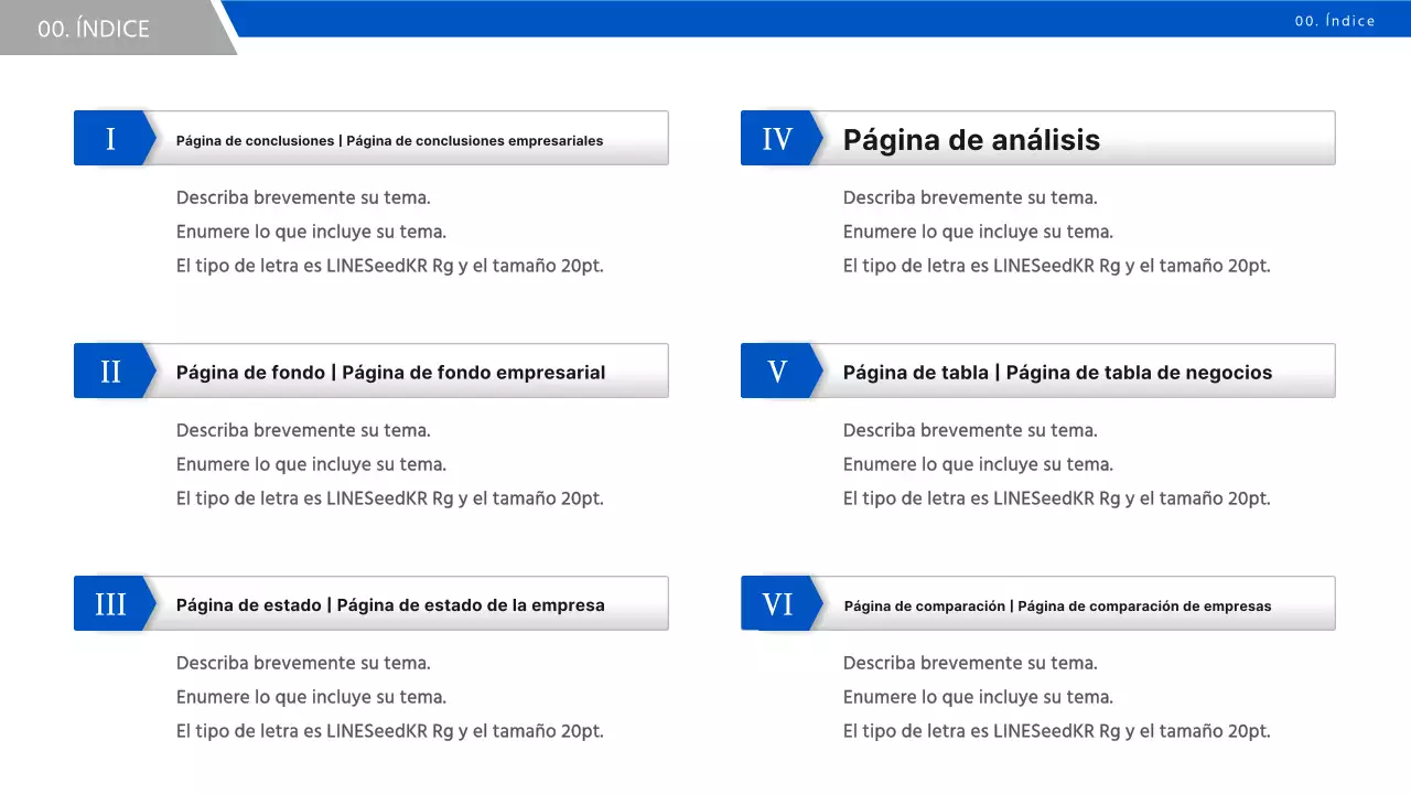 Un sencillo informe de estrategia empresarial en azul y negro