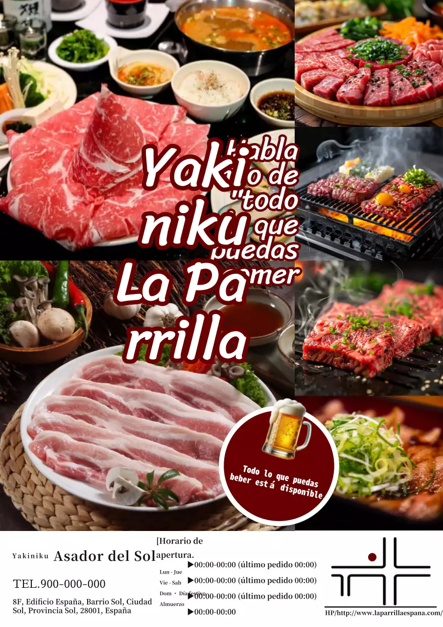 Un sencillo anuncio blanco de carnicería