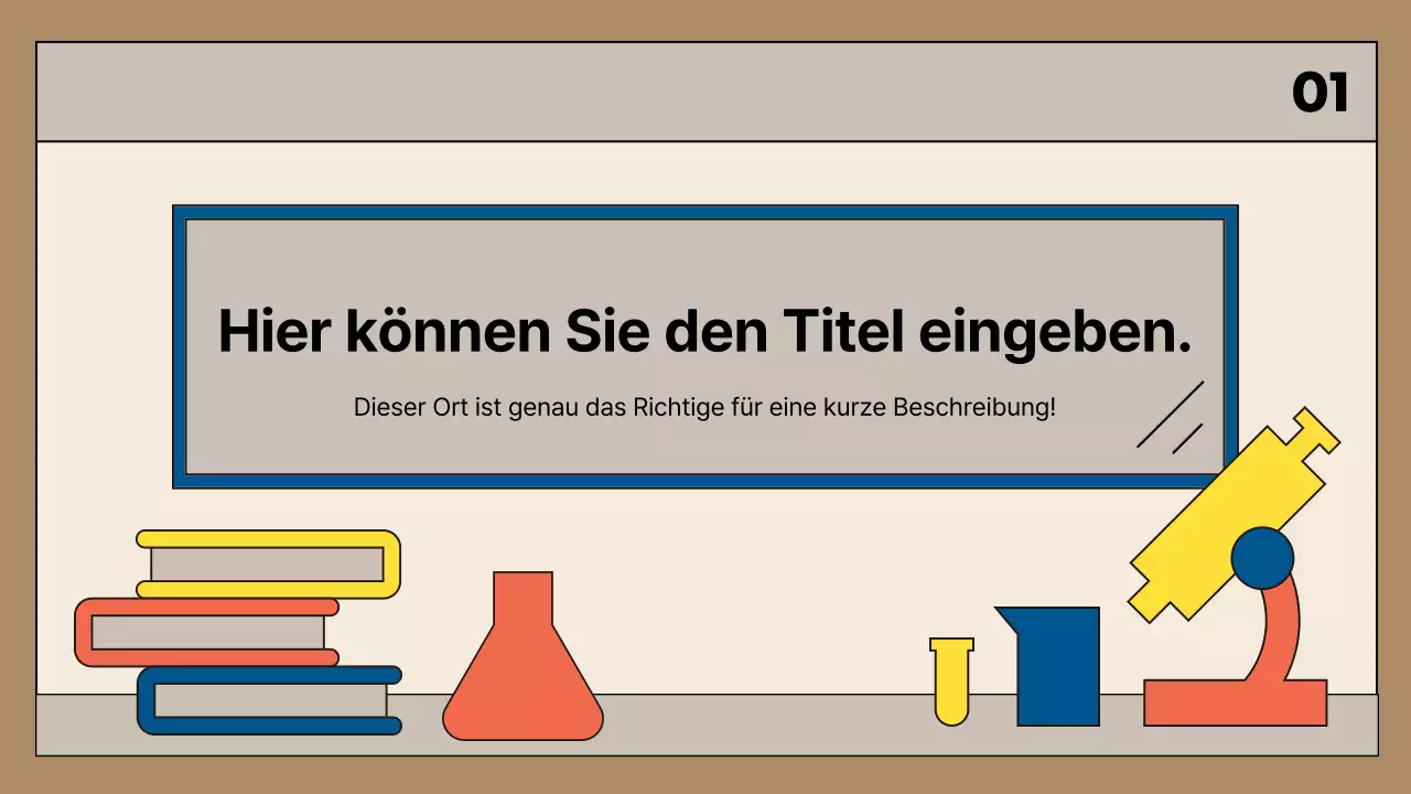 Förderung moderner Wissenschaftlerinnen in Beige und Blau