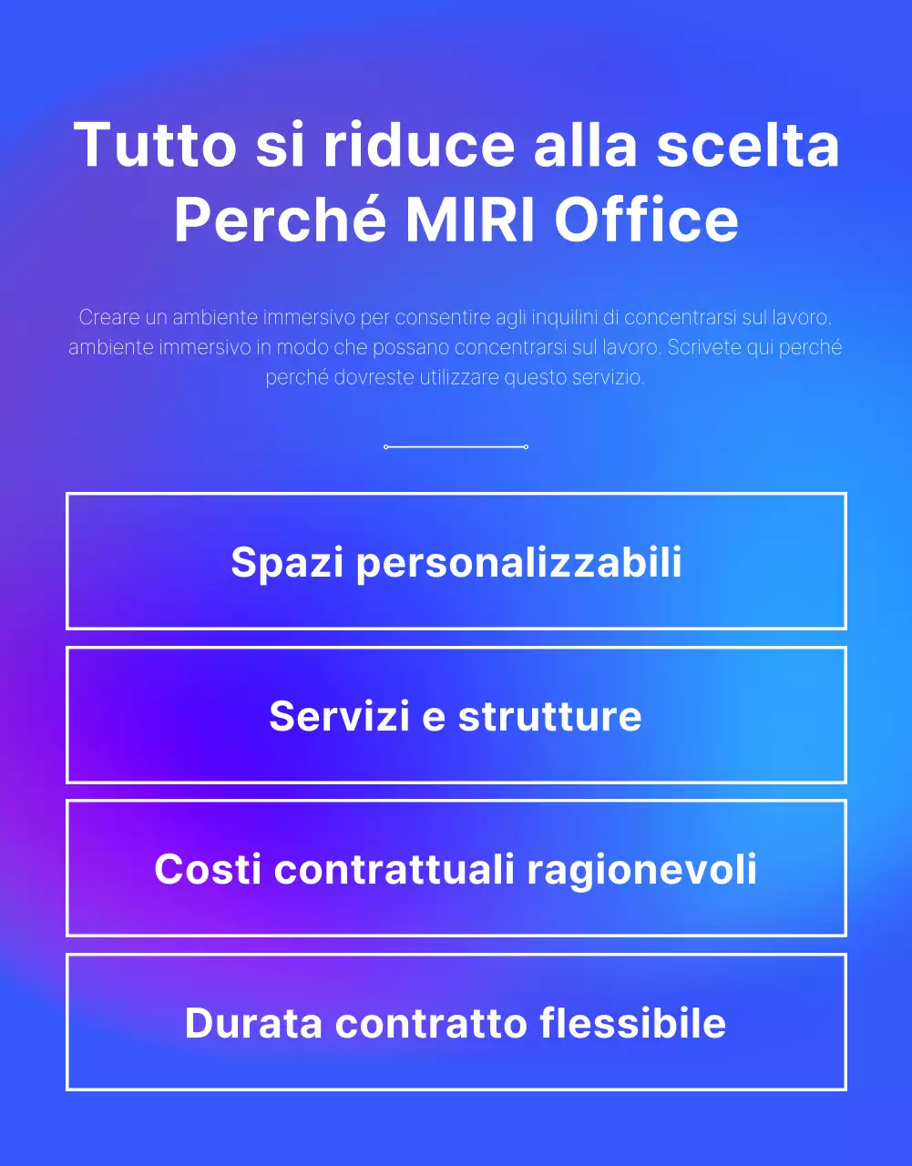 Promuovere il moderno spazio ufficio condiviso di Blue