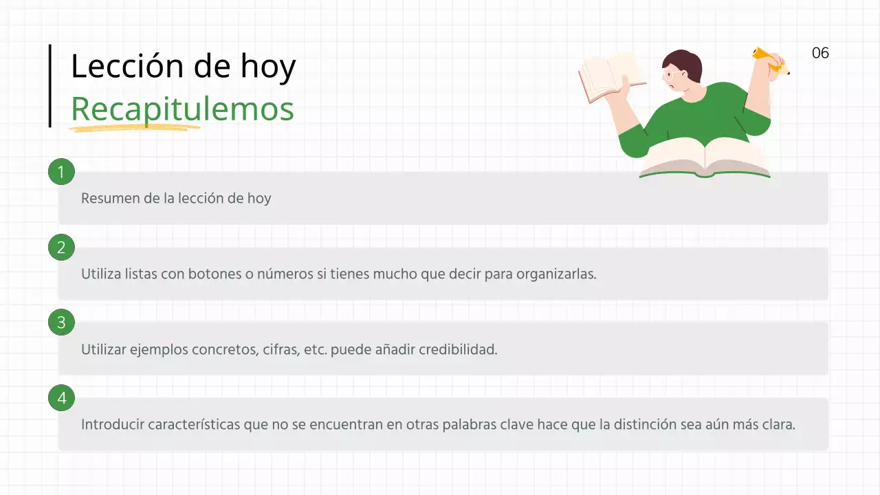 Plan de clases para profesores de escuela en blanco y verde