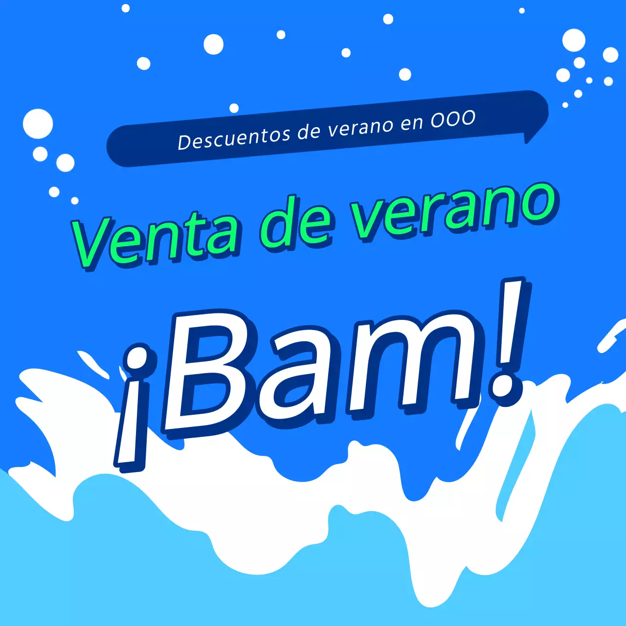 Una colección de miniaturas de eventos veraniegos de tendencia en azul claro y azul