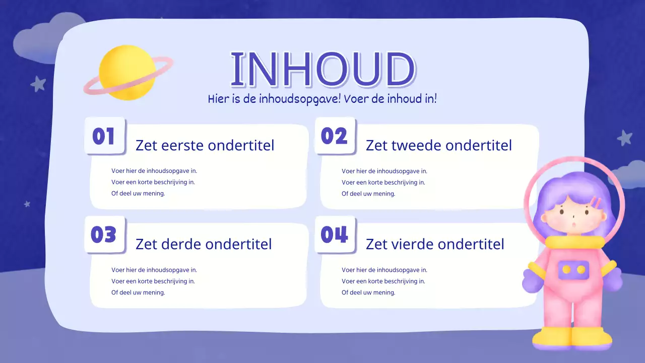 Een leuk educatief hulpmiddel voor ruimtewetenschap van Paars en Geel