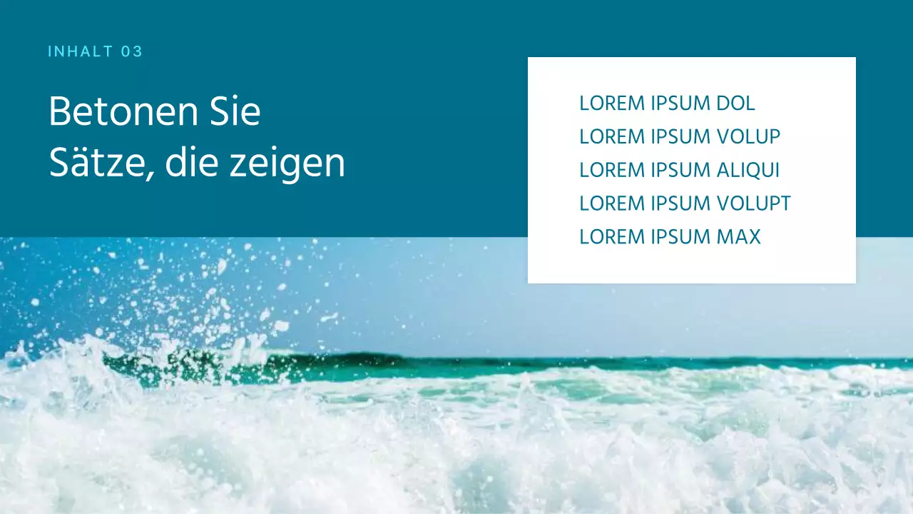 Einfache Sommer-Hintergrund-Präsentation in Mint und Weiß