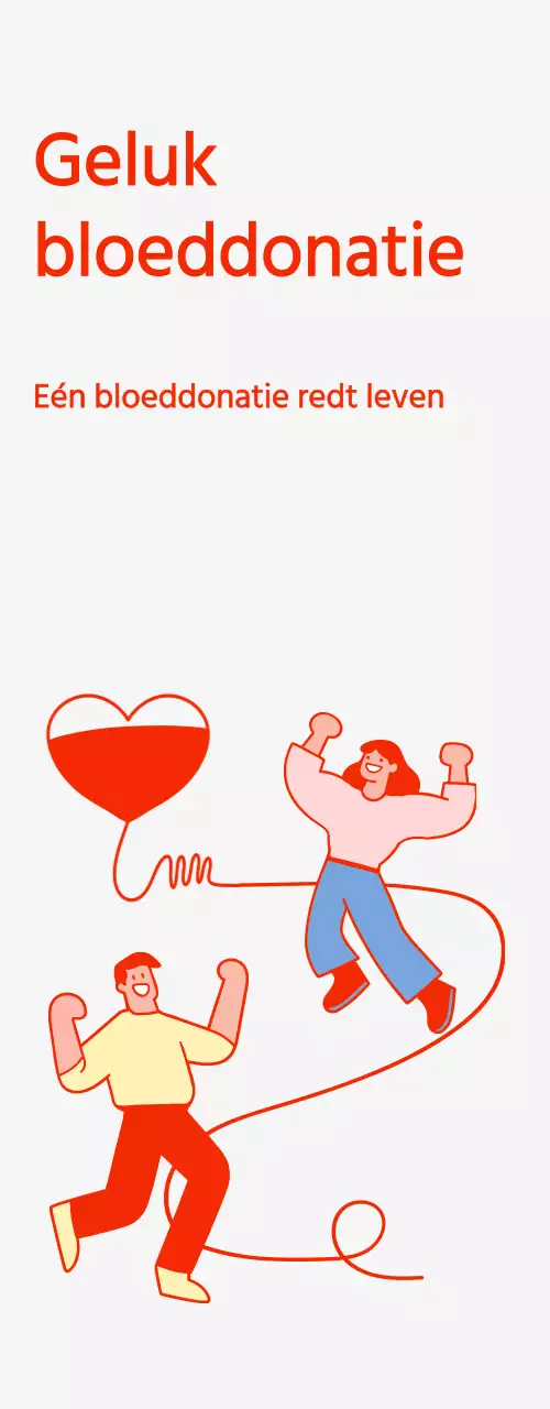 Illustratieconcept bloeddonatie in rood en grijs