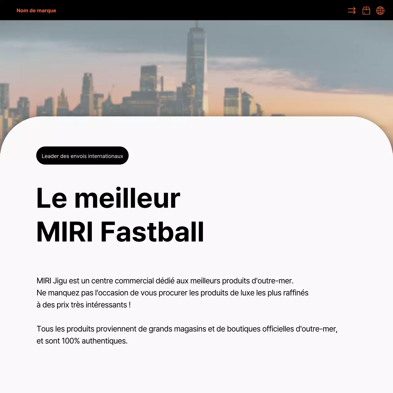 Promotion des médias sociaux pour les ventes directes à l'étranger, simple, orange et noire