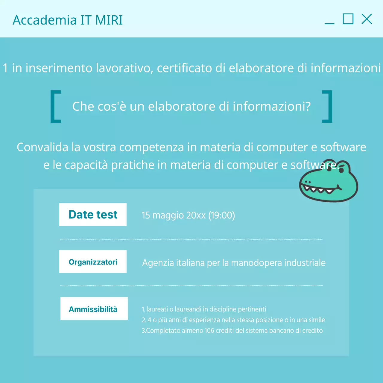 Promuovere corsi di certificazione di tendenza con uno sfondo blu chiaro