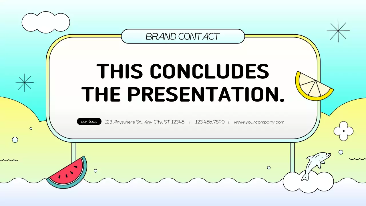 다채로운 장난기 넘치는 브랜드 프레젠테이션