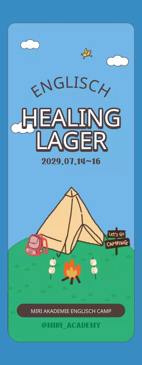 Academy English Camp Konzept von Camping Illustrated