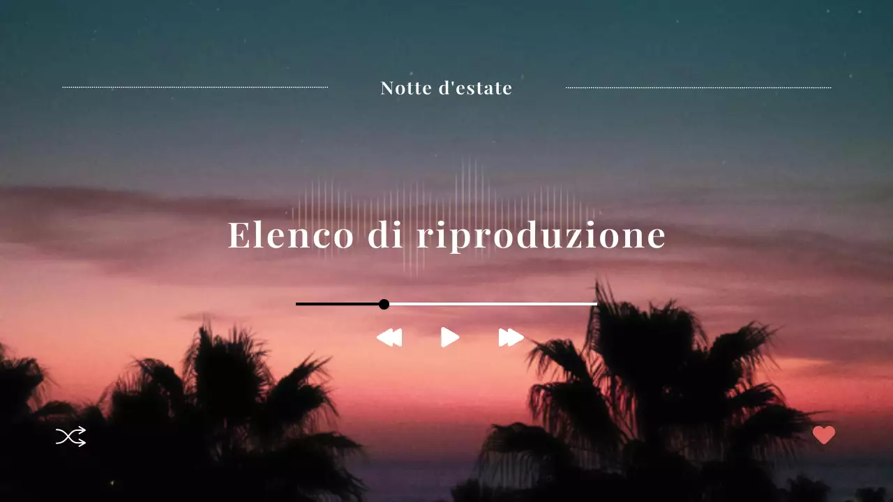 Playlist per le notti estive tropicali in arancione Titolo principale