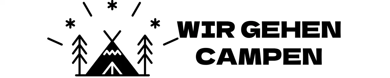 Heller und fröhlicher Campingplatz mit Camp-Illustrationen