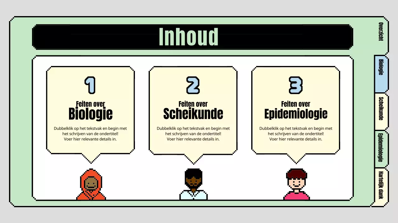 Schattig primair wetenschappelijk lesplan in lichtblauw en lichtgroen