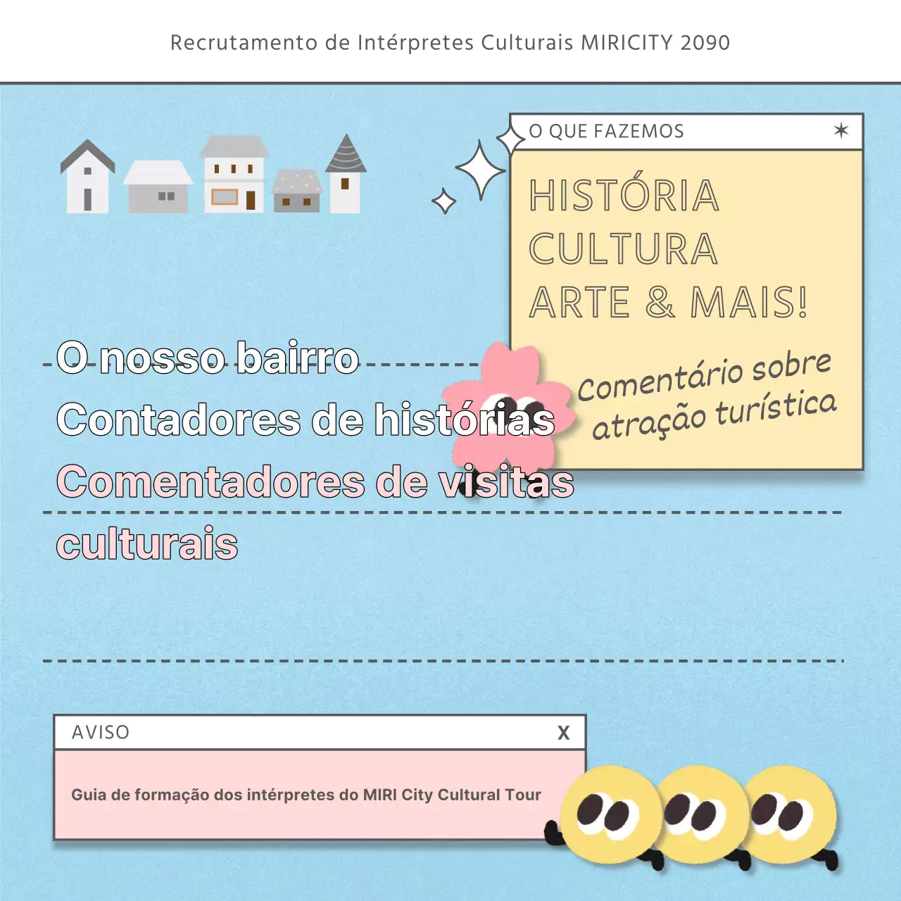 Procura-se intérprete cultural azul-claro e cor-de-rosa para um novo emprego