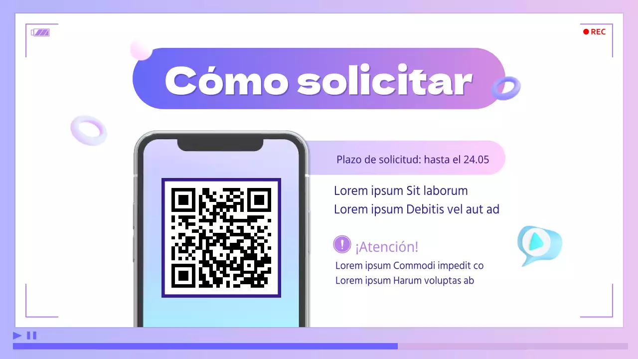 Púrpura y azul, edición de vídeo cibernético para promover clases de superación personal