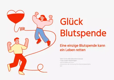 Blutspende Illustration Konzept in rot und grau