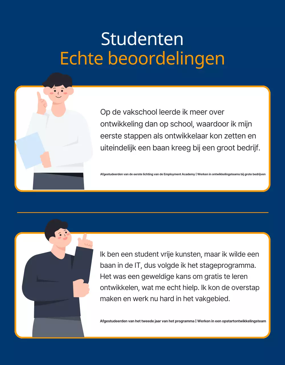 Een marineblauwe jeugdwerkgelegenheidsacademie promoten