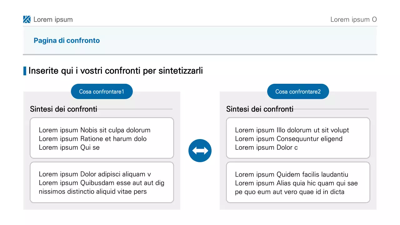 Una semplice presentazione stampabile in bianco e blu