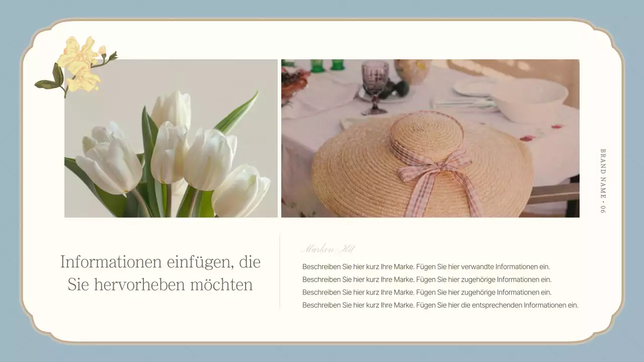 Ein luxuriöses Markenzeichen in Hellblau