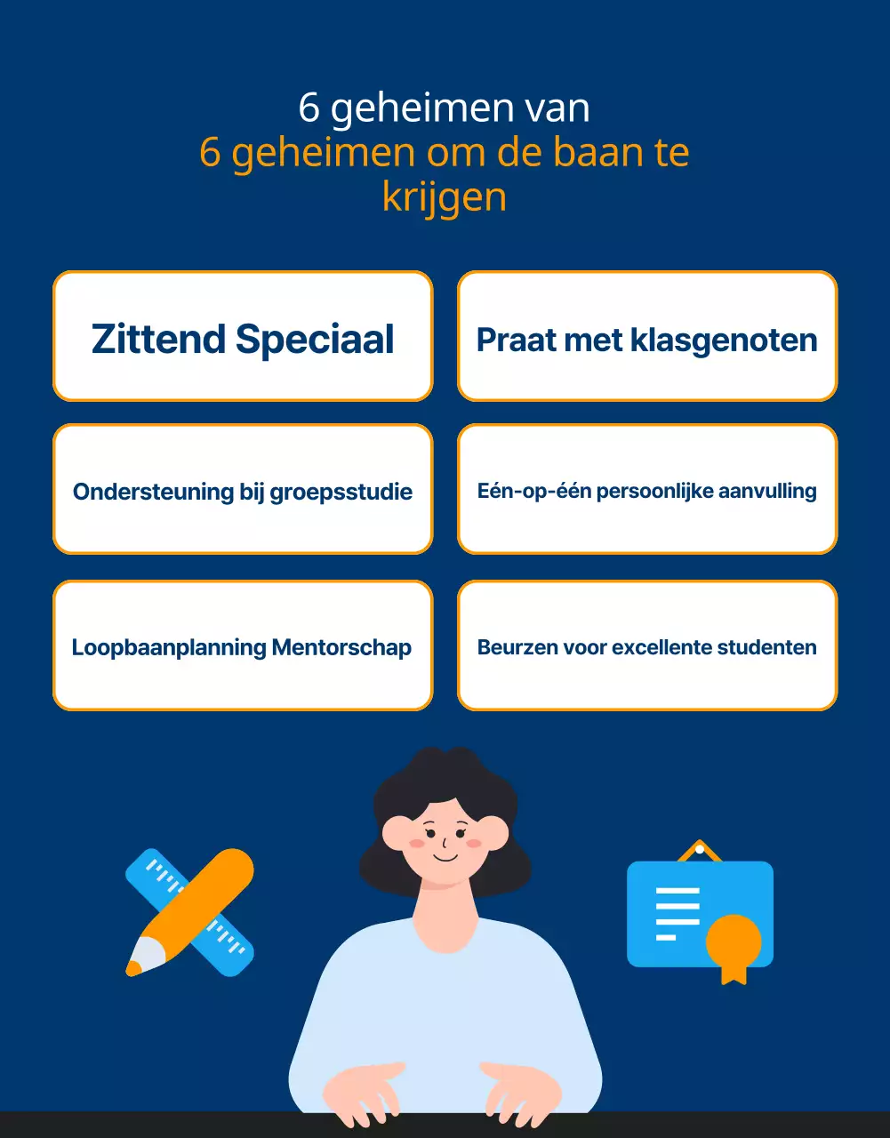 Een marineblauwe jeugdwerkgelegenheidsacademie promoten