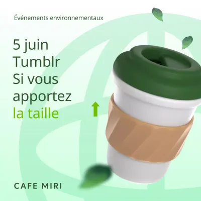 Promouvoir un événement minimaliste de taille de la Journée de la Terre avec des plantes vertes et annuelles