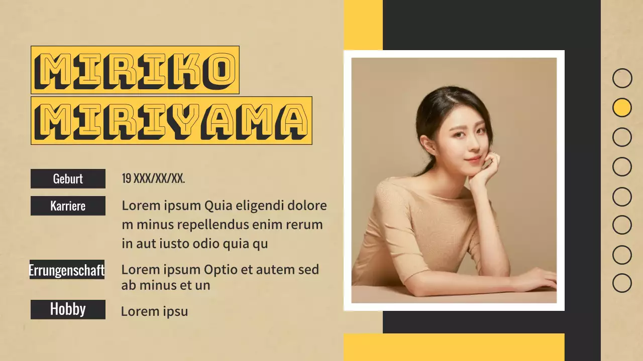 Grünes und gelbes Portfolio für moderne Designer