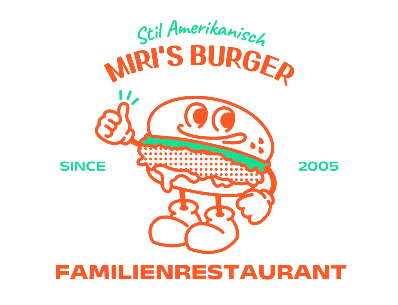 Logo für Hamburger nach amerikanischer Art