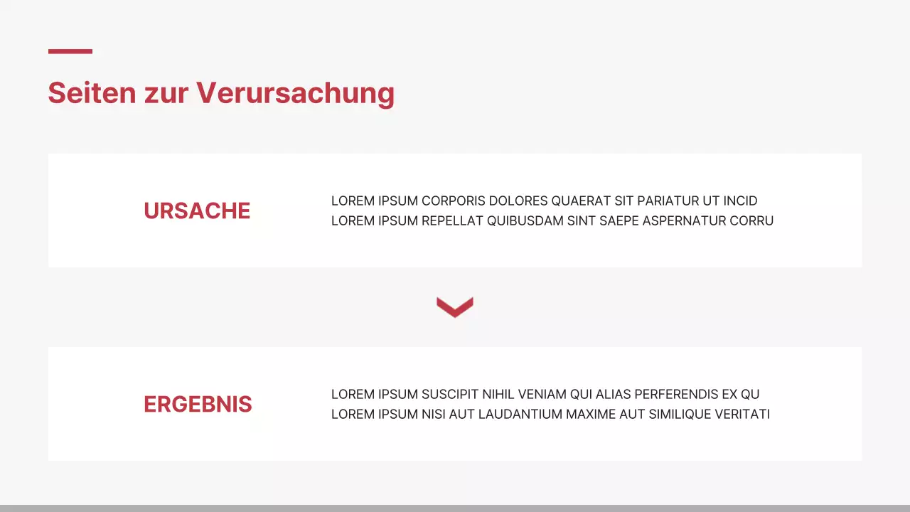 Minimalistischer Unternehmensbericht in Rot und Weiß