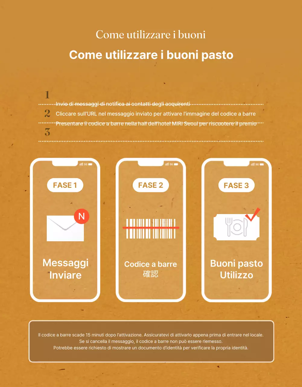 Un lussuoso buffet d'albergo in arancione e marrone.