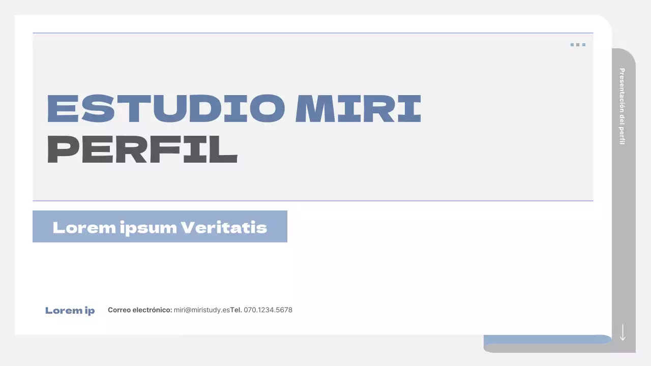 Un sencillo folleto escolar en gris y azul