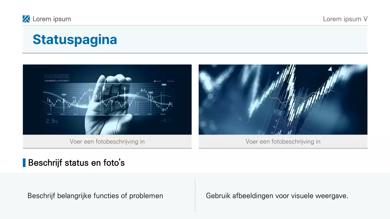 Een eenvoudige blauw-wit afdrukbare rapportpresentatie