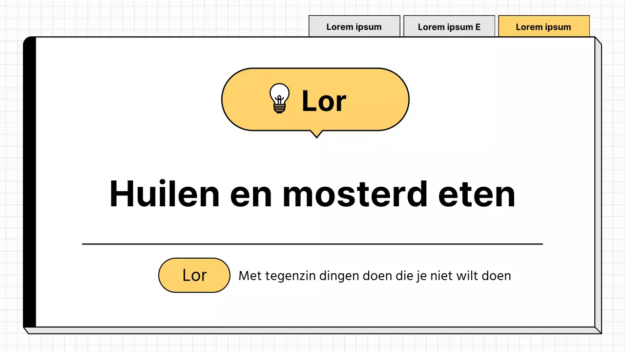 Eenvoudig geel en wit lesmateriaal