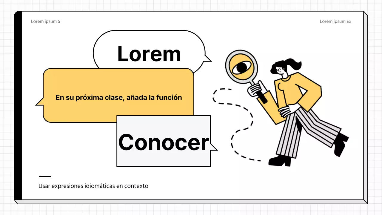 Material didáctico sencillo en blanco y amarillo