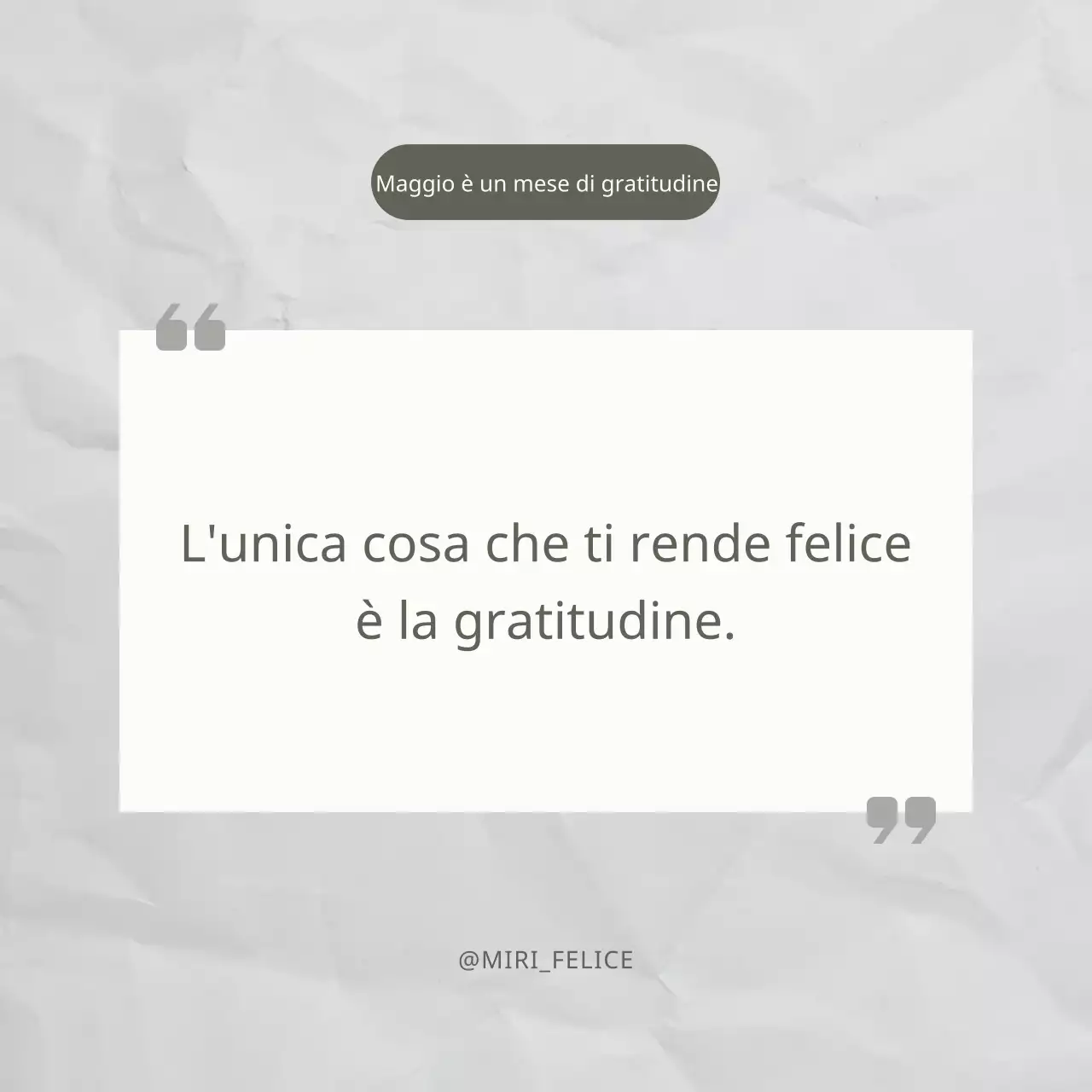 Moderna citazione di gratitudine in bianco e avorio