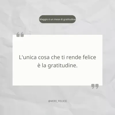 Moderna citazione di gratitudine in bianco e avorio