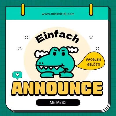 Mint und gelbe Social-Media-Ankündigungen für kleine Unternehmen