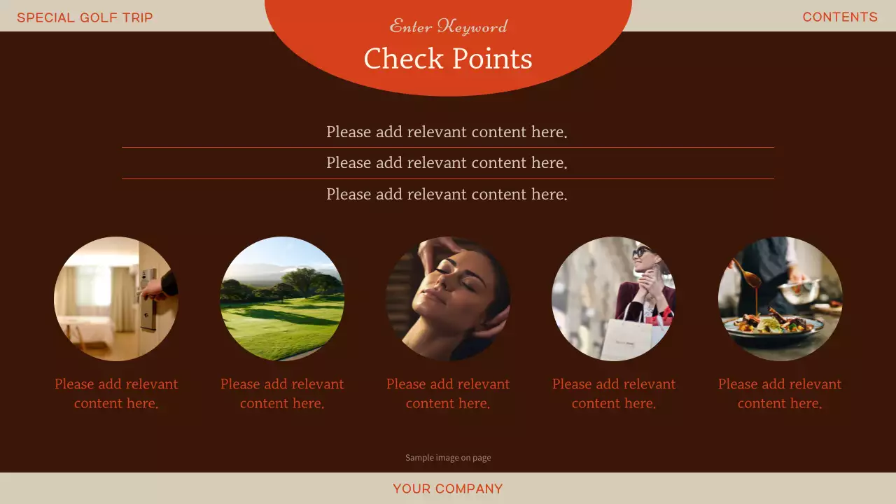 베이지 엘레강트 골프 프로모션 프리젠테이션