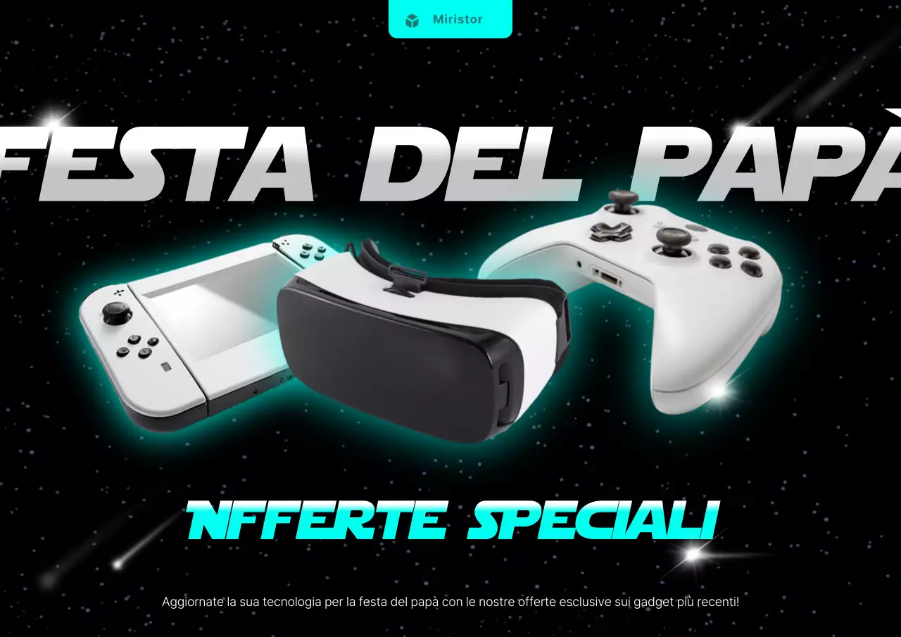Promuovere una vendita di elettrodomestici cibernetici per la Festa della Mamma in nero e menta