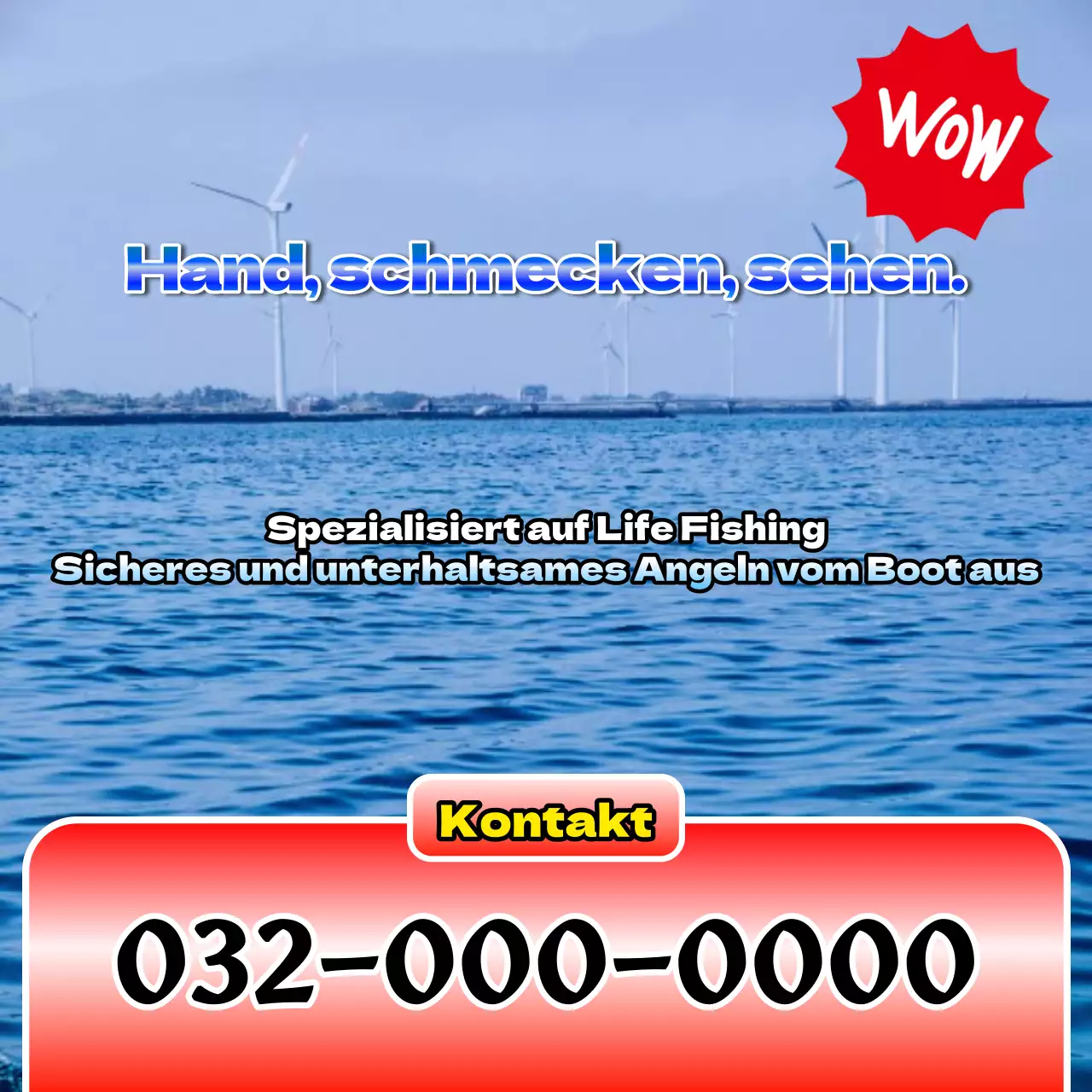 Förderung der Fischerei auf Blaue und Regenbogen im Meer