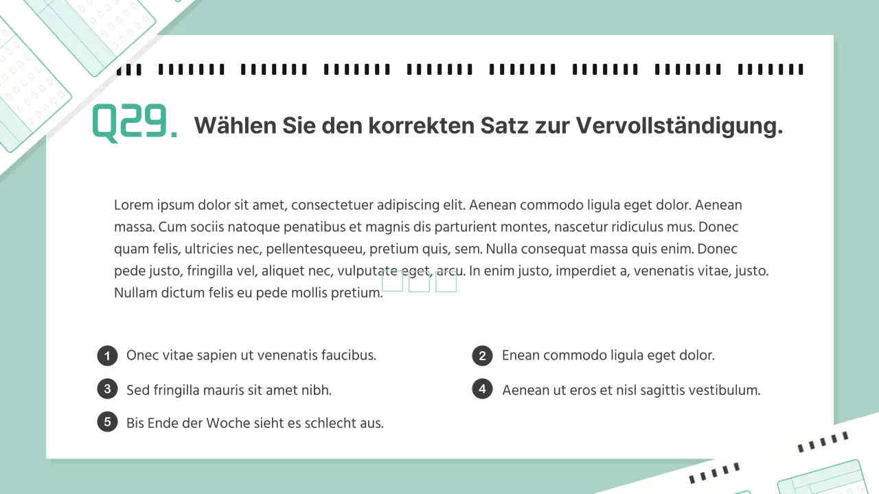 Abstrakte Ressourcen für kostenlose Englisch-Praxistests
