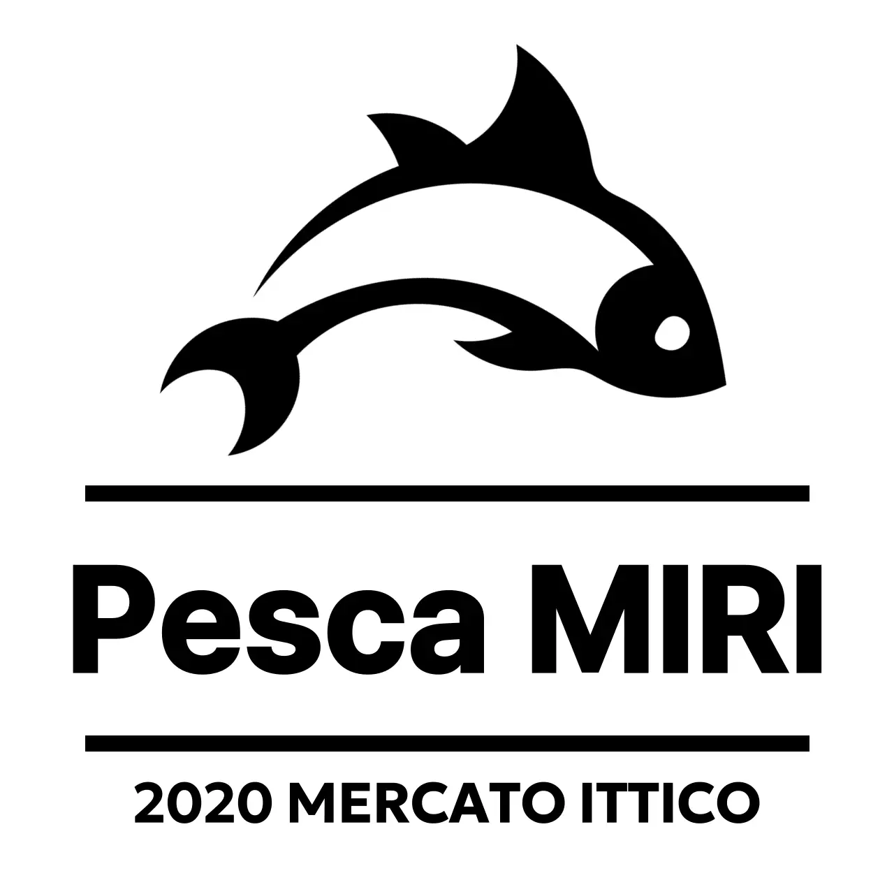 Design pulito con l'icona di un pesce