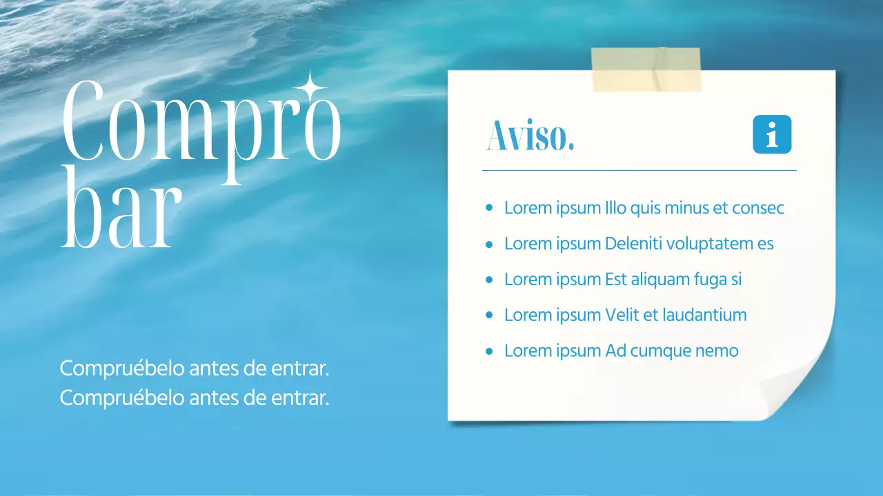 Anuncio para una tienda de surf de moda en azul claro