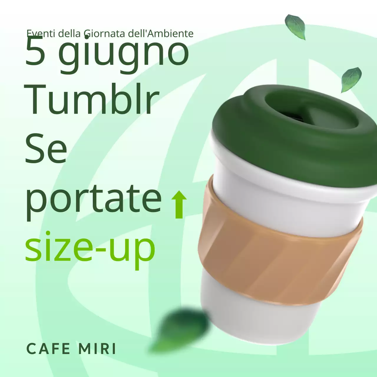 Promuovete un evento minimalista di dimensionamento del tumblr della Giornata della Terra con verde e piante annuali