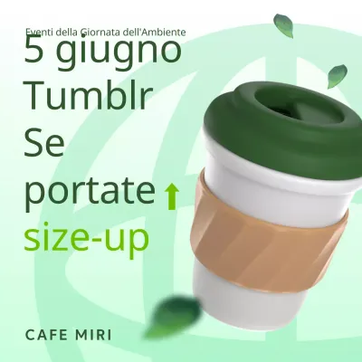 Promuovete un evento minimalista di dimensionamento del tumblr della Giornata della Terra con verde e piante annuali