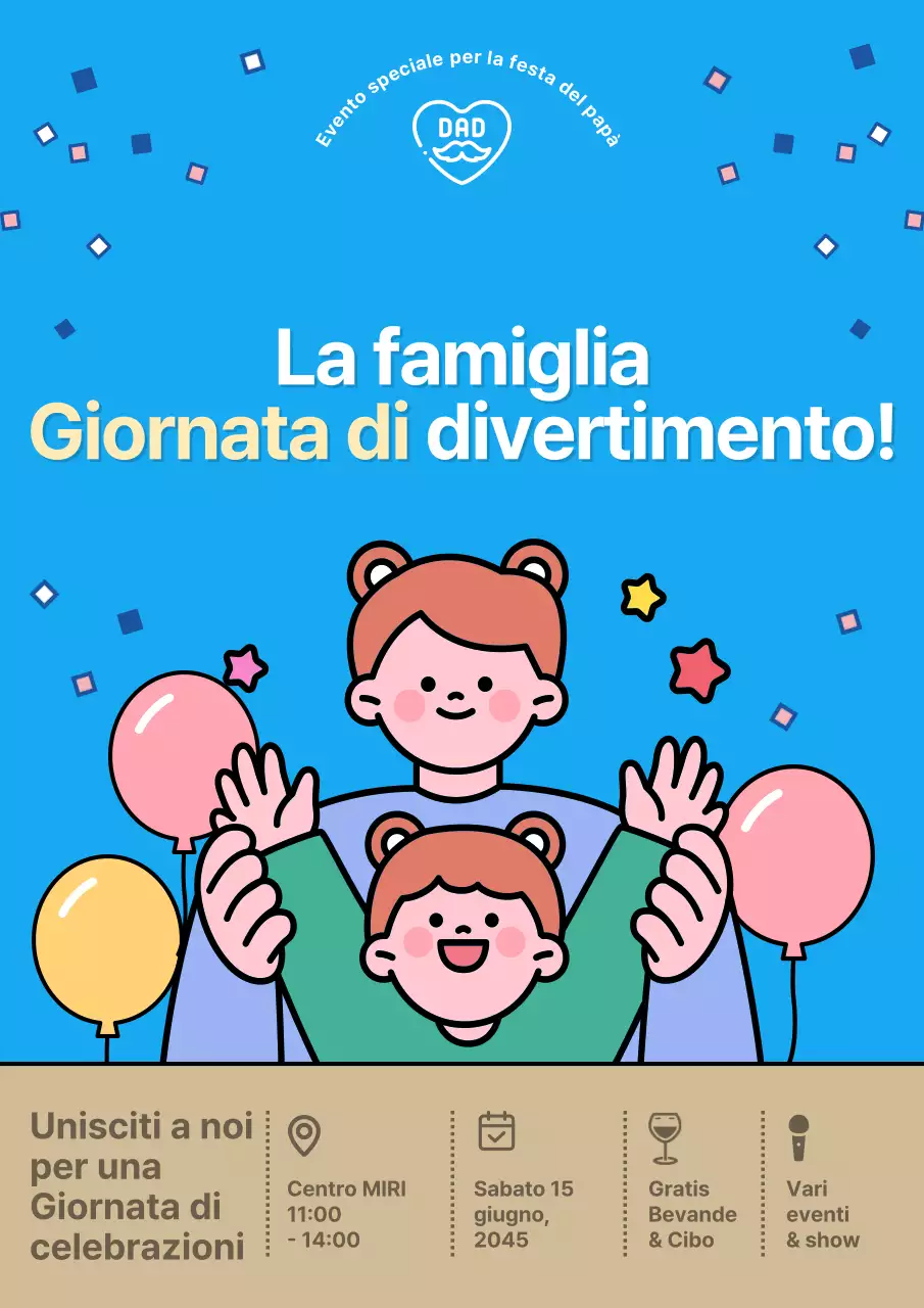 Promuovere un evento accogliente per la Festa della Mamma in azzurro e beige